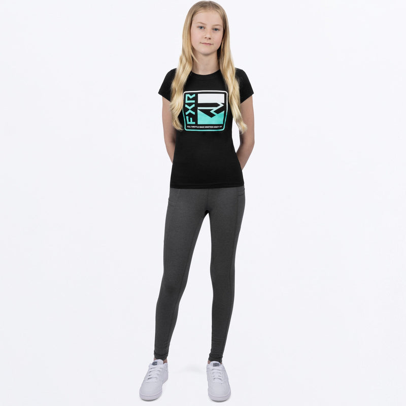 Chargez l'image dans la visionneuse de la galerie, Broadcast_Girls_Prem_TShirt_Y_BlackMint_241553-_1054_frontFULL

