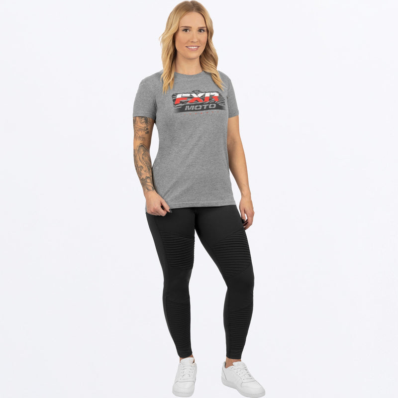 Chargez l'image dans la visionneuse de la galerie, Moto_Premium_Boyfriend_W_TShirt_GreyHeatherRed_232224-_0720_frontFull
