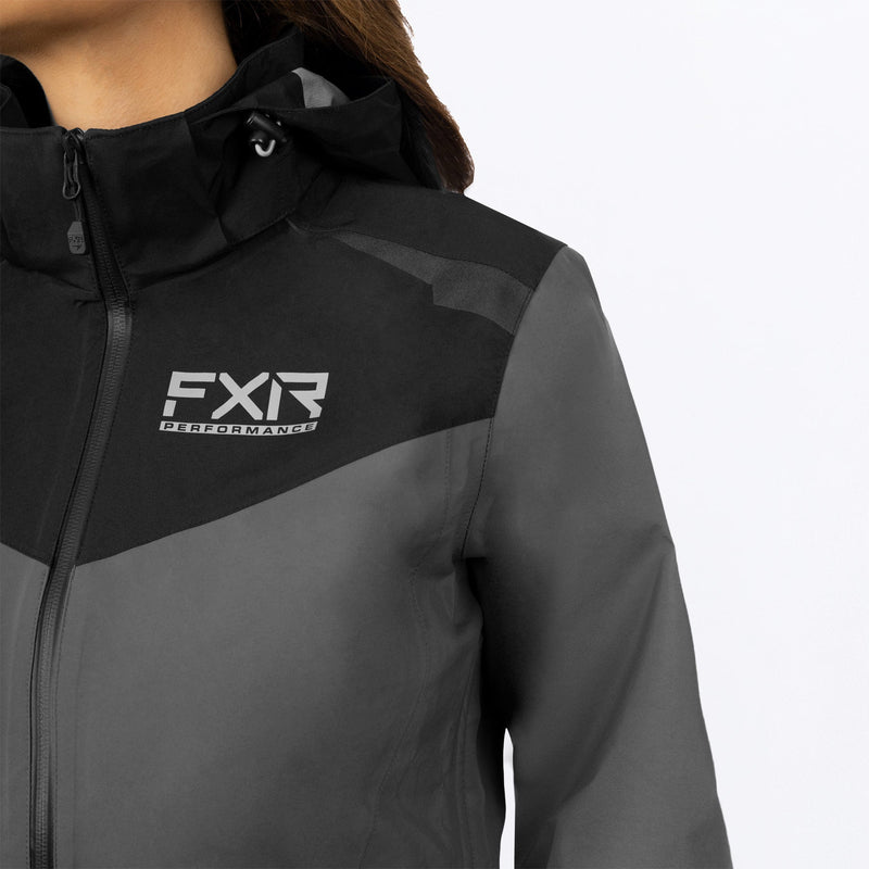 Chargez l'image dans la visionneuse de la galerie, Adventure_Tri_Laminate_Jacket_W_CharBlack_222204-_0810_frontDetail
