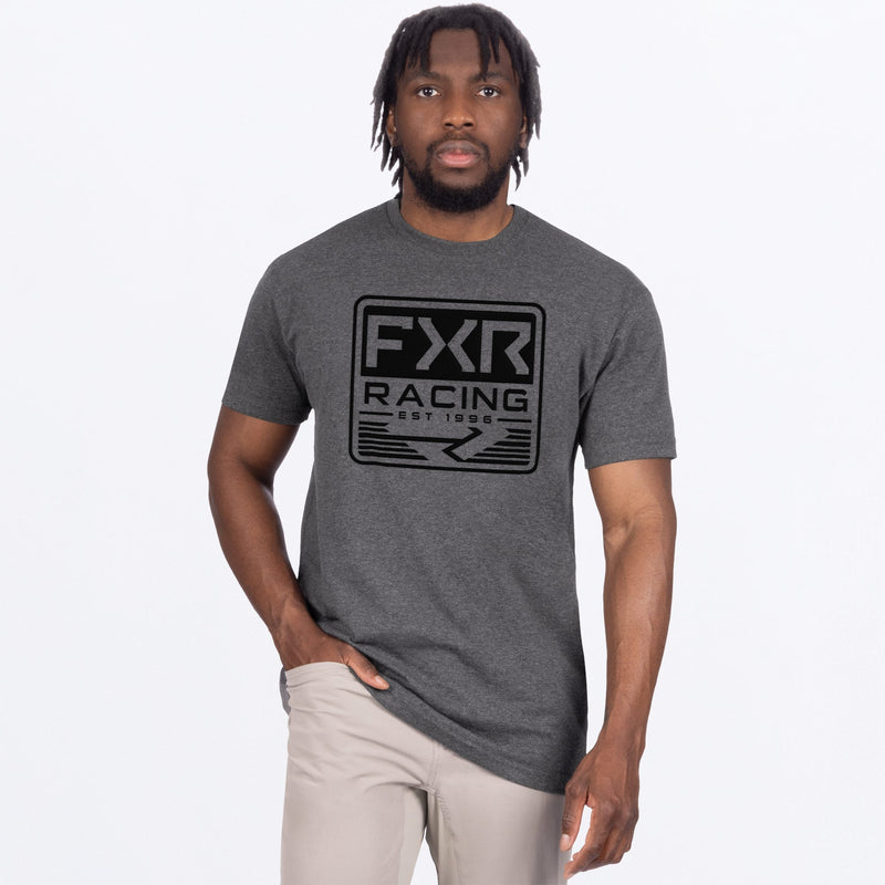 Chargez l'image dans la visionneuse de la galerie, Emblem_Prem_Shirt_M_CharHeatherBlack_251311_0610_Front
