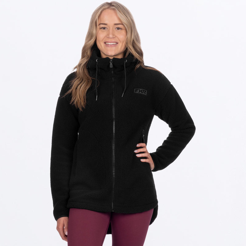Chargez l'image dans la visionneuse de la galerie, WSapphire_SherpaHoodie_Black_SKU_261201-_1000_Front

