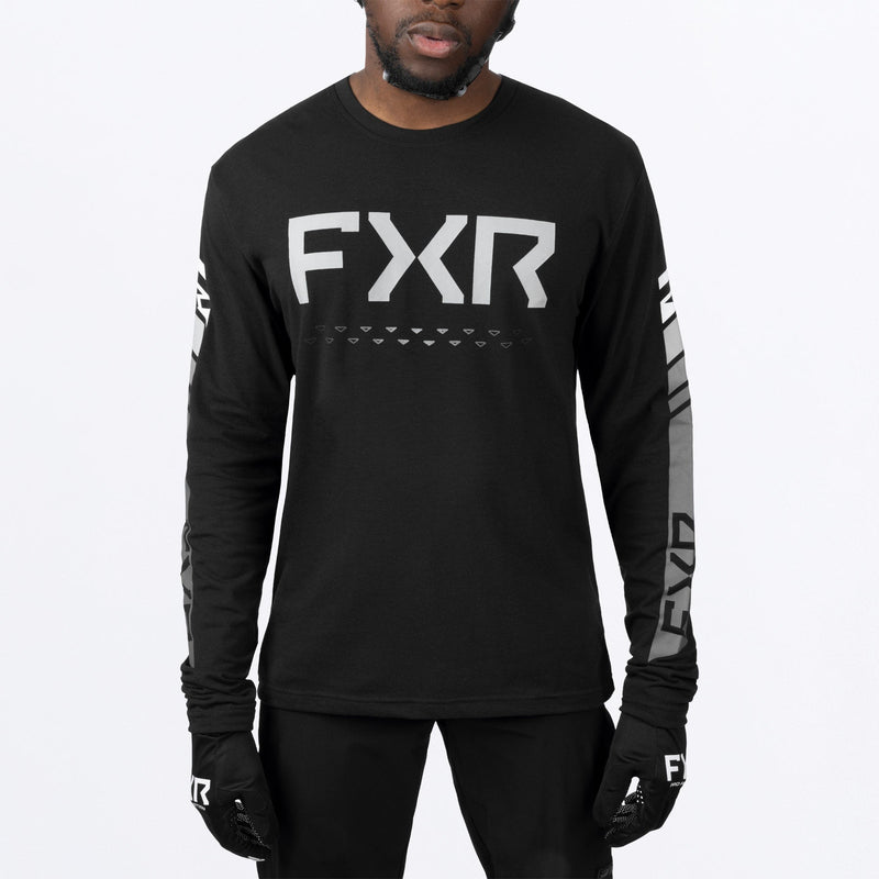 Chargez l'image dans la visionneuse de la galerie, MHeliumTechLongsleeve_Jersey_BlackWhite_SKU_231360-_1001_Extra2

