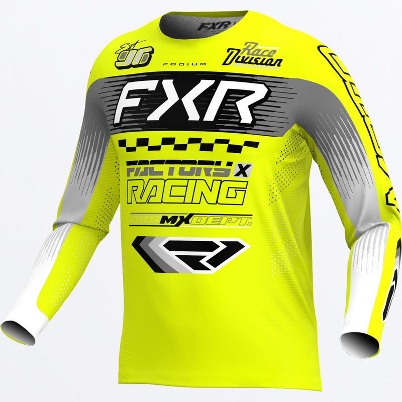 Chargez l'image dans la visionneuse de la galerie, YthPodiumMX_Jersey_HiVisBlackGrey_SKU_263314-_6510_Front
