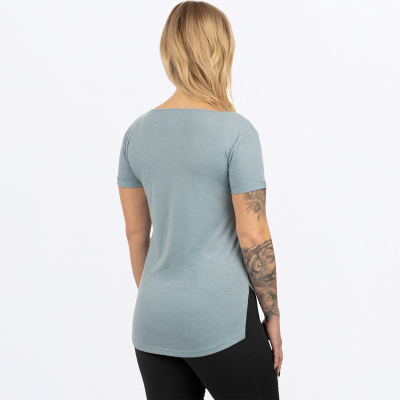 Chargez l'image dans la visionneuse de la galerie, Lotus_Active_Tshirt_W_LtSteel_232255-_0300_back
