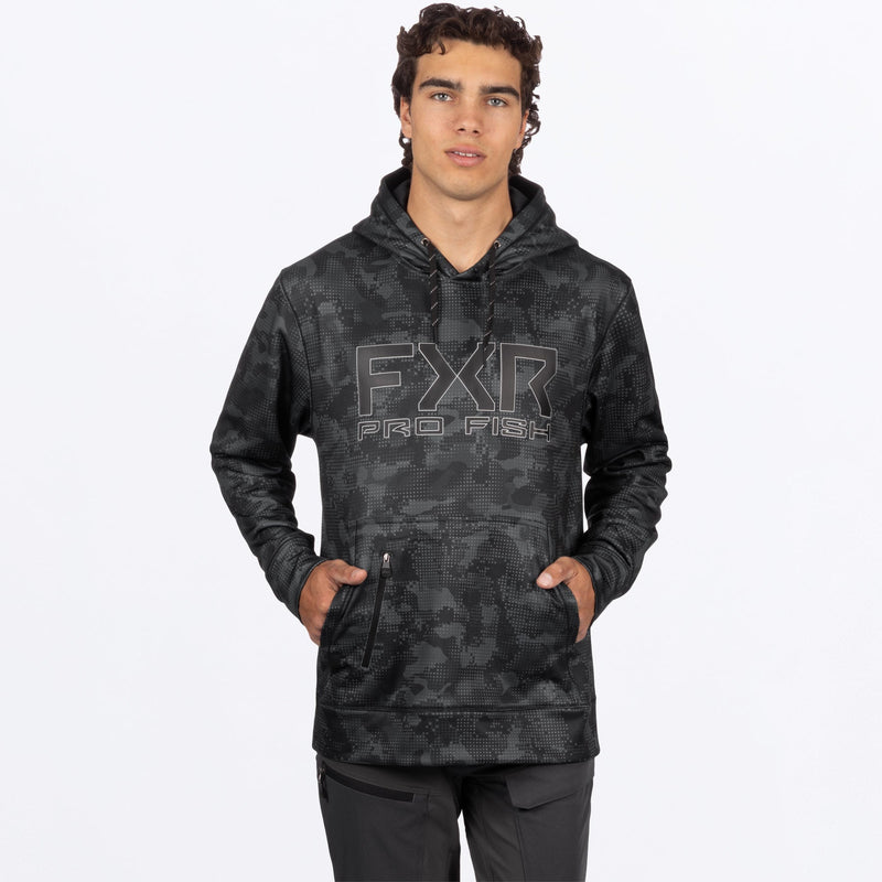 Chargez l'image dans la visionneuse de la galerie, MProFishTechPO_Hoodie_BlackDriftCamo_SKU_261137-_1200_Front
