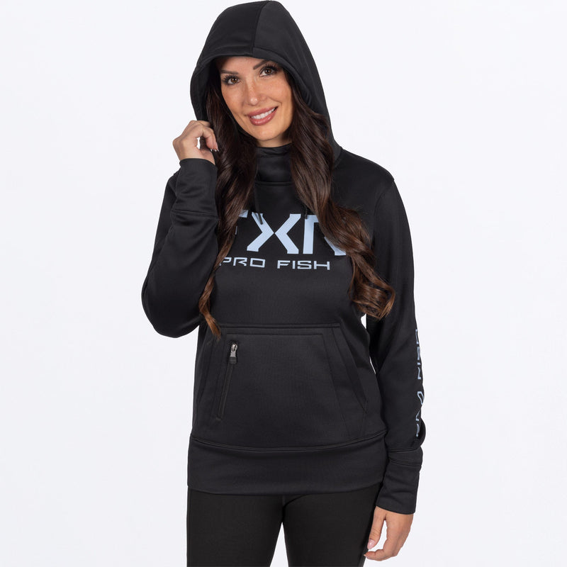Chargez l'image dans la visionneuse de la galerie, WProFishTechPO_Hoodie_BlackMauiBlue_SKU_262215-_1059_Extra2
