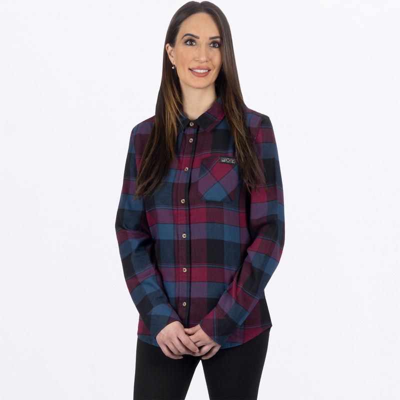 Chargez l'image dans la visionneuse de la galerie, WTimberFlannel_Shirt_DarkSteelMerlot_SKU_231209-_0327_Front
