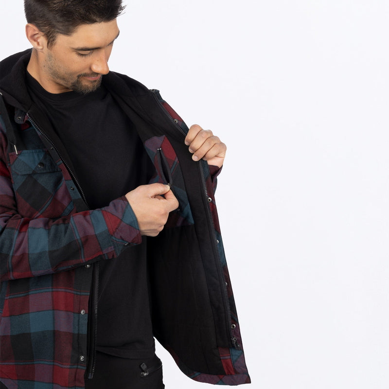 Chargez l'image dans la visionneuse de la galerie, UnisexTimberInsulatedFlannel_Jacket_DrkStlMerlot_SKU_231117_0327_Extra3
