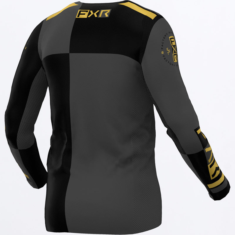 Chargez l'image dans la visionneuse de la galerie, PodiumProBattalion_MXJersey_BlkCharGold_243332-_1008_back
