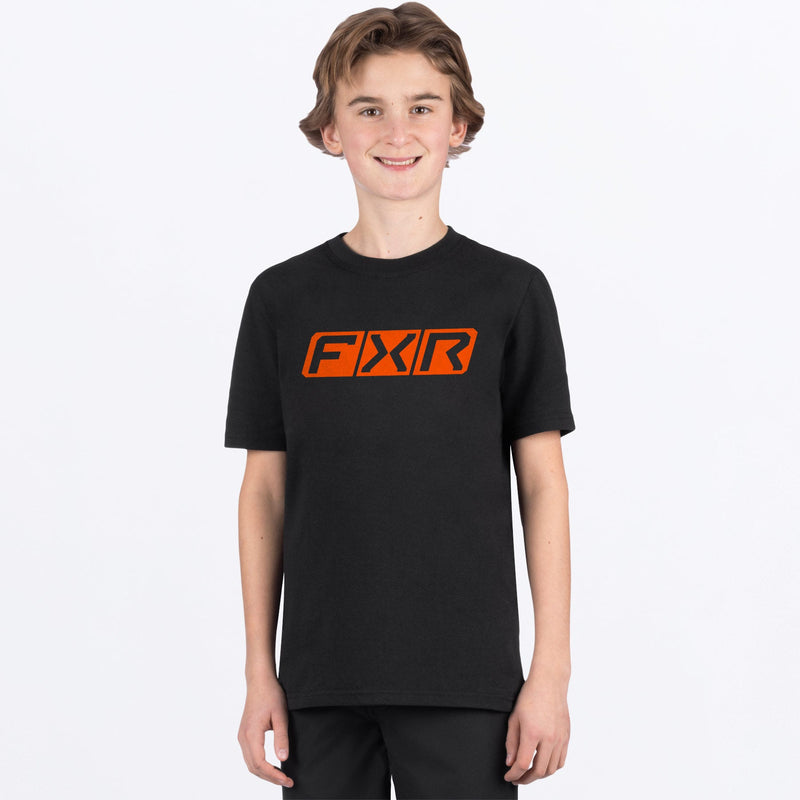 Chargez l'image dans la visionneuse de la galerie, YthPitBoardPremium_T-Shirt_BlackOrange_SKU_262252-_1030_Front
