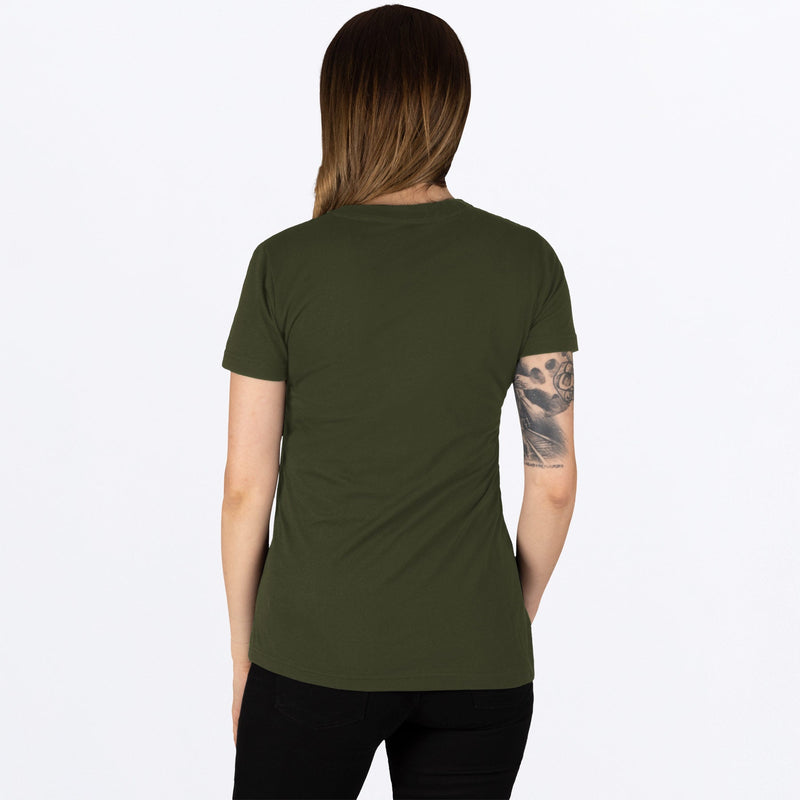 Chargez l'image dans la visionneuse de la galerie, AntlerPremium_TShirt_W_ArmyBlack_231413-_7510_back
