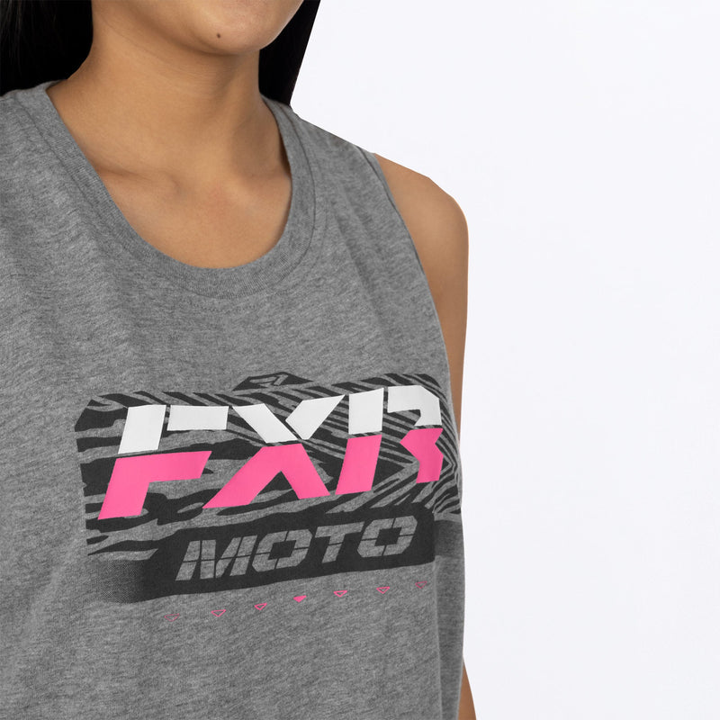 Chargez l'image dans la visionneuse de la galerie, Moto_Premium_Muscle_Tank_W_GreyHeatherEPink_232234_0794_frontDetail
