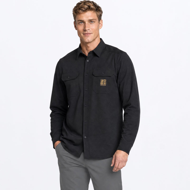 Chargez l'image dans la visionneuse de la galerie, MHDFlannel_Shirt_Black_SKU_271116-_1000_Front
