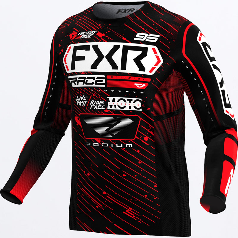 Chargez l'image dans la visionneuse de la galerie, Podium_MXJersey_BlkRed_253325-_1020_front
