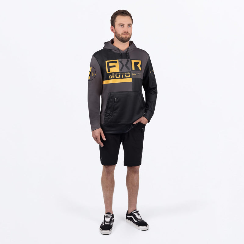 Chargez l'image dans la visionneuse de la galerie, MotoTechPO_Hoodie_M_BlackGrey_242039-_1005_fullbody
