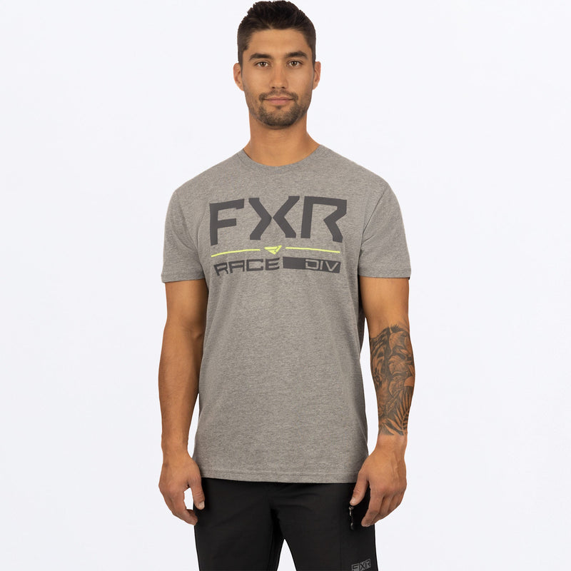 Chargez l'image dans la visionneuse de la galerie, RaceDiv_Premium_T-shirt_M_GretHeatherHiVis_232066_0765_front
