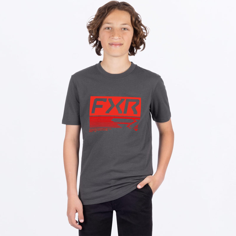 Chargez l'image dans la visionneuse de la galerie, YthElevatePremium_T-Shirt_AsphaltRed_SKU_261509-_0820_Front
