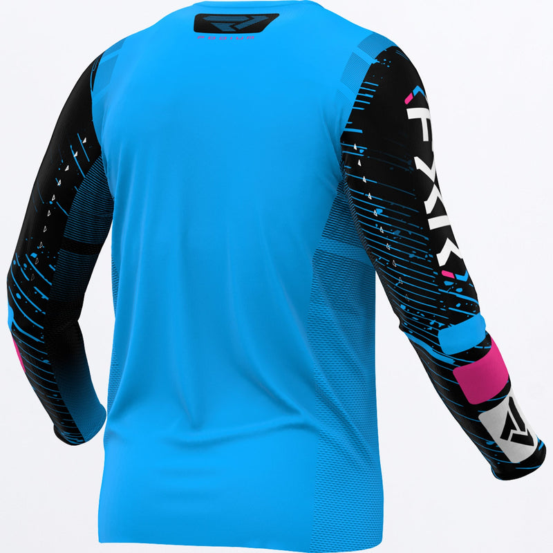 Chargez l'image dans la visionneuse de la galerie, Podium_MXJersey_CyanBlkPink_253325-_4210_back
