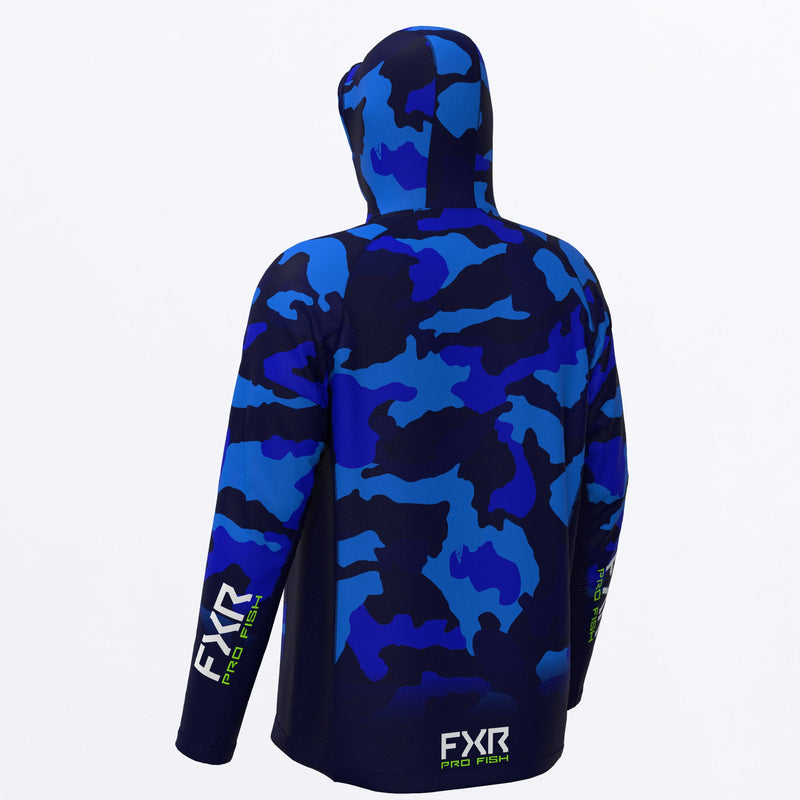 Chargez l'image dans la visionneuse de la galerie, Derby-CamoAirUPF_PO_Hoodie_M_BlueCamoLime_252082-_4170_back
