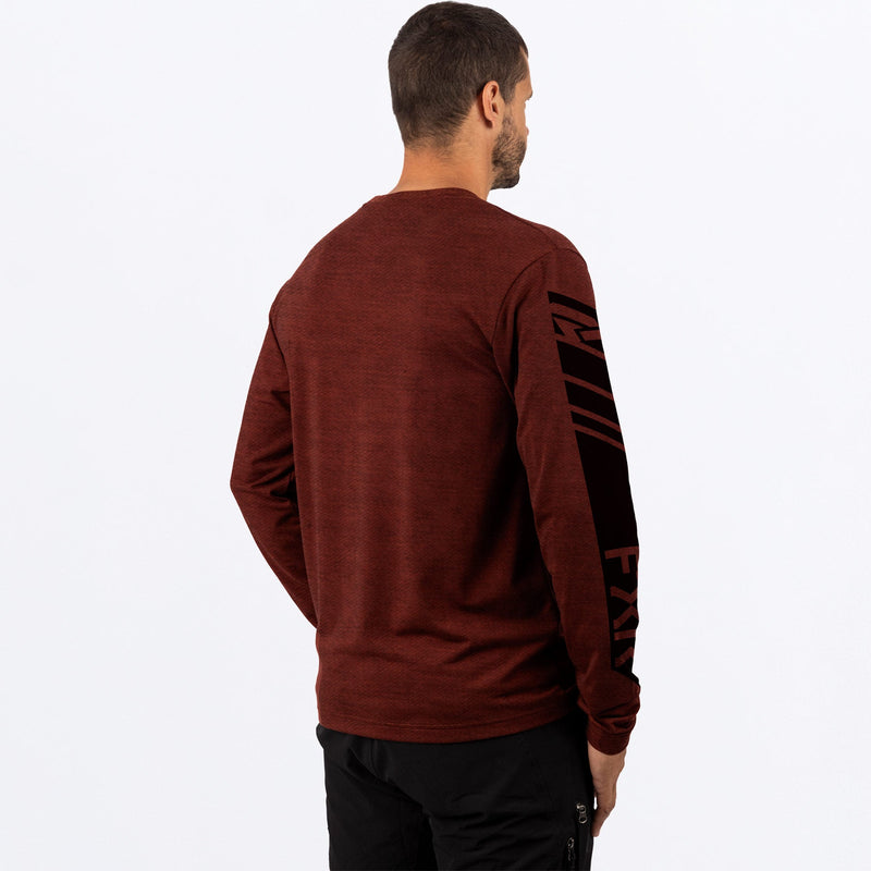 Chargez l'image dans la visionneuse de la galerie, MHeliumTechLongsleeve_Jersey_RustHeatherBlack_SKU_231360-_3710_Extra
