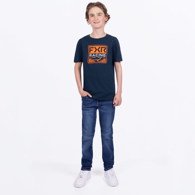Chargez l'image dans la visionneuse de la galerie, Emblem_PremiumTShirt_Y_MidnightOrange_251532-_4730_Fullbody
