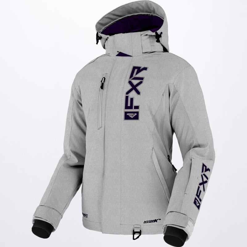 Chargez l'image dans la visionneuse de la galerie, EVO_Jacket_W_LtGreyHeatherEggplant_220222-_0788_front
