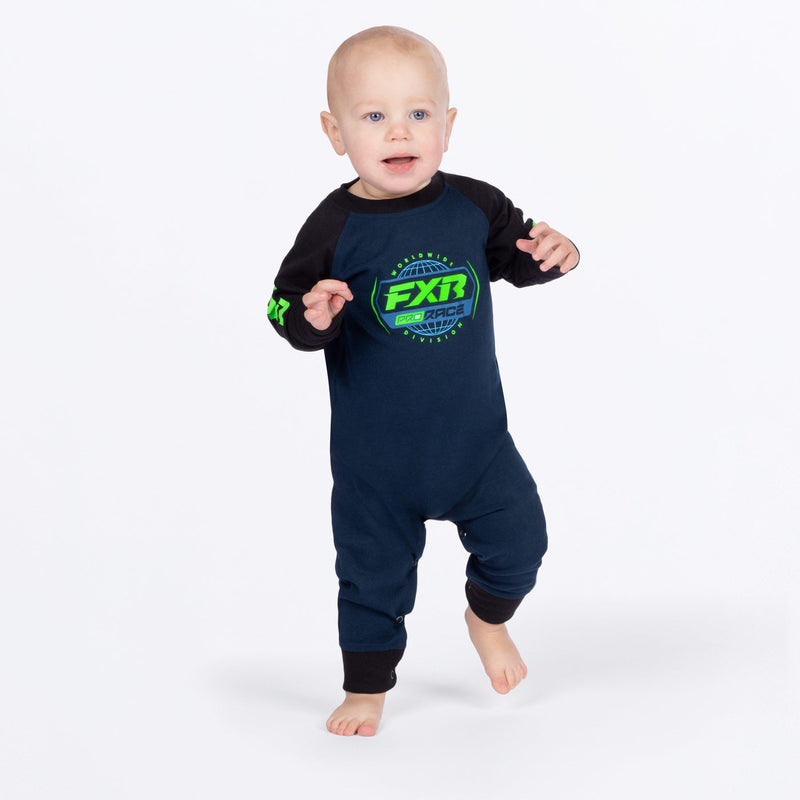 Chargez l'image dans la visionneuse de la galerie, Infant_RaceDiv_Onesie_Y_MidnightLime_251537-_4770_front
