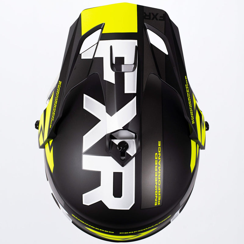 Chargez l'image dans la visionneuse de la galerie, TorqueX_Evo_Helmet_BlackCharHi-Vis_200622-1065_Top**hover**
