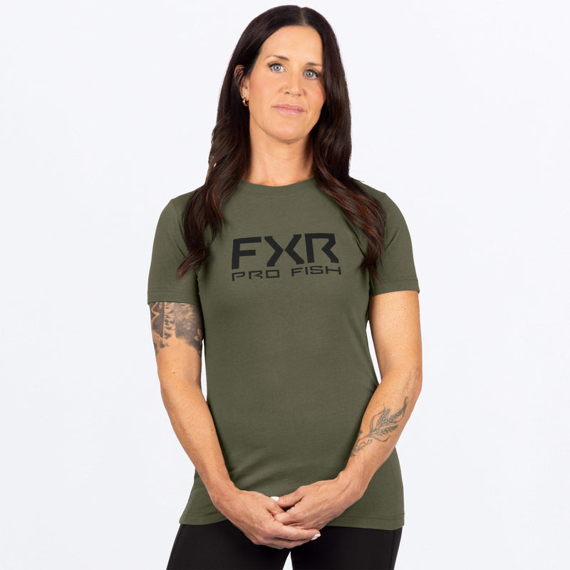 Chargez l'image dans la visionneuse de la galerie, WProFishPrem_TShirt_MossBlack_261405-_7910_Front
