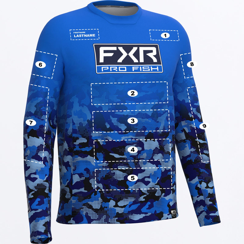Chargez l'image dans la visionneuse de la galerie, MCustomDerbyDriftCamoAirUPF_Longsleeve_Cobalt_SKU_262053-_4000_Front
