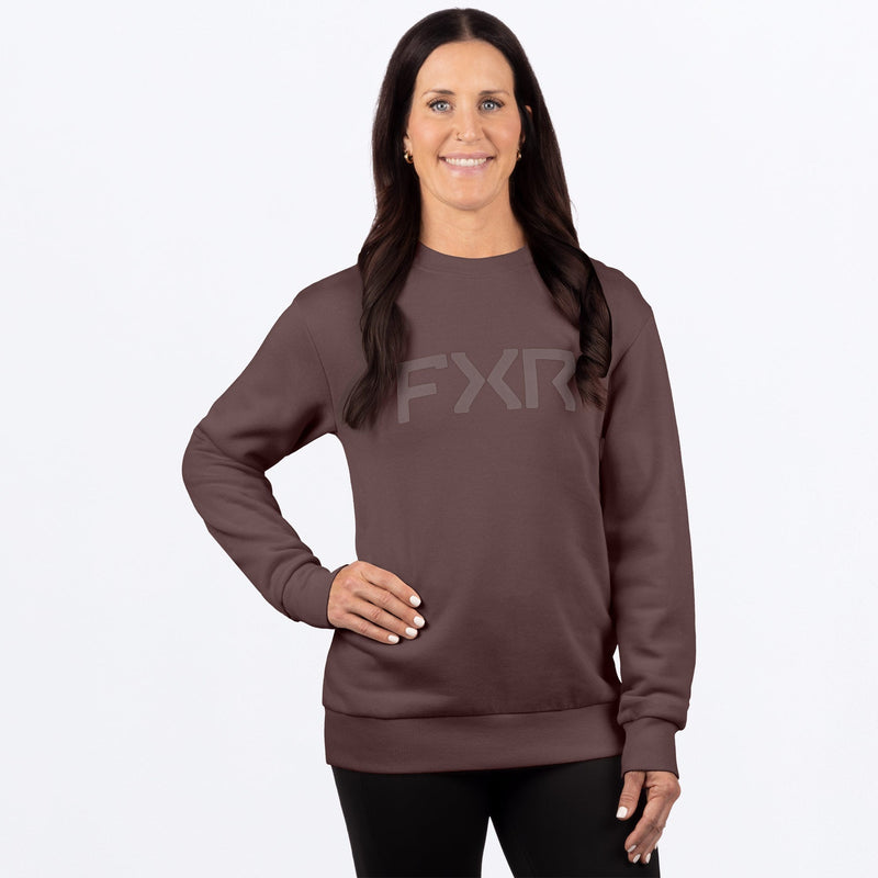 Chargez l'image dans la visionneuse de la galerie, WCore_CottonCrewneckSweater_Raisin_SKU_261215-_8400_Front
