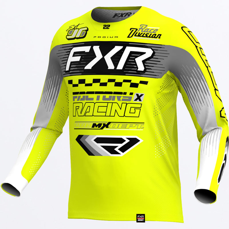 Chargez l'image dans la visionneuse de la galerie, CustomYthPodiumMX_Jersey_HiVisBlackGrey_SKU_263312-_6510_Front
