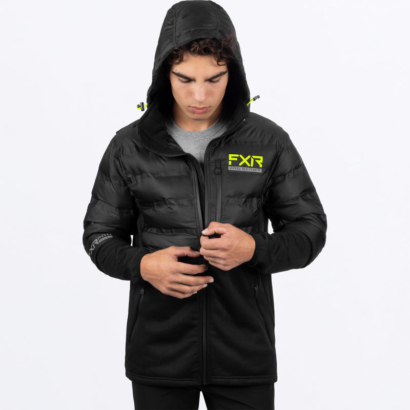 Chargez l'image dans la visionneuse de la galerie, ExcursionLiteHybridQuilted_Jacket_M_BlackHivis_221133-_1065_Detail
