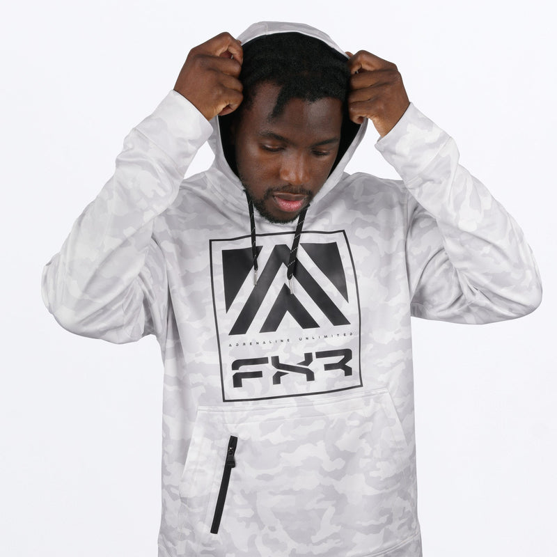 Chargez l'image dans la visionneuse de la galerie, Adrenaline_TechPOHoodie_M_WhiteCamoBlack_248301-_0210_modelside
