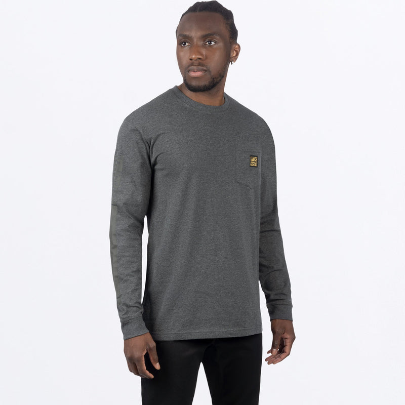 Chargez l'image dans la visionneuse de la galerie, MWorkPocketPremium_Longsleeve_GreyHeather_SKU_231301_0600_Front
