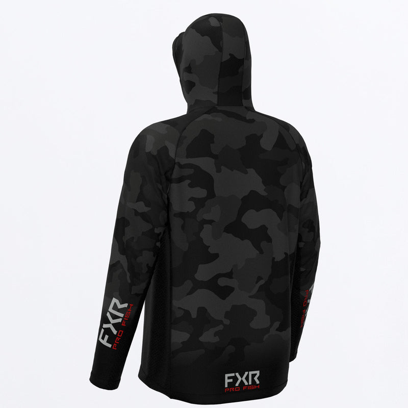 Chargez l'image dans la visionneuse de la galerie, Derby-CamoAirUPF_PO_Hoodie_M_BlackCamoRed_252082-_1220_back
