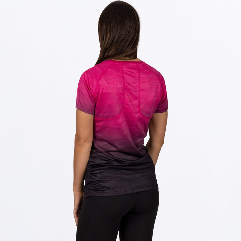 Chargez l'image dans la visionneuse de la galerie, ExhaleActive_TShirt_W_RaspBlack_231419-_9010_back
