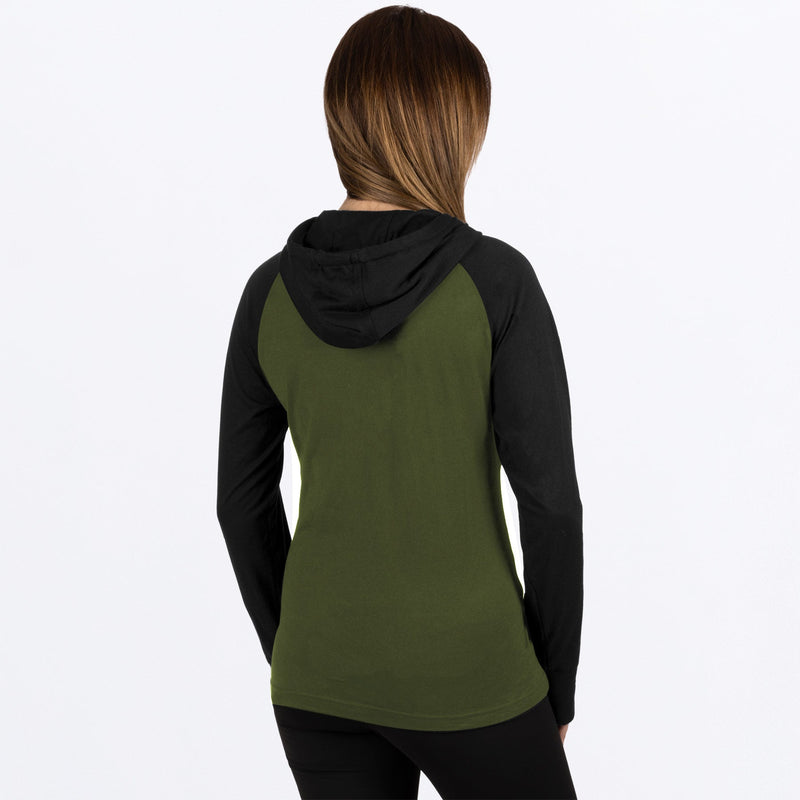 Chargez l'image dans la visionneuse de la galerie, TrainerLitePremium_POHoodie_W_BlackArmy_231433-_1075_back**hover**
