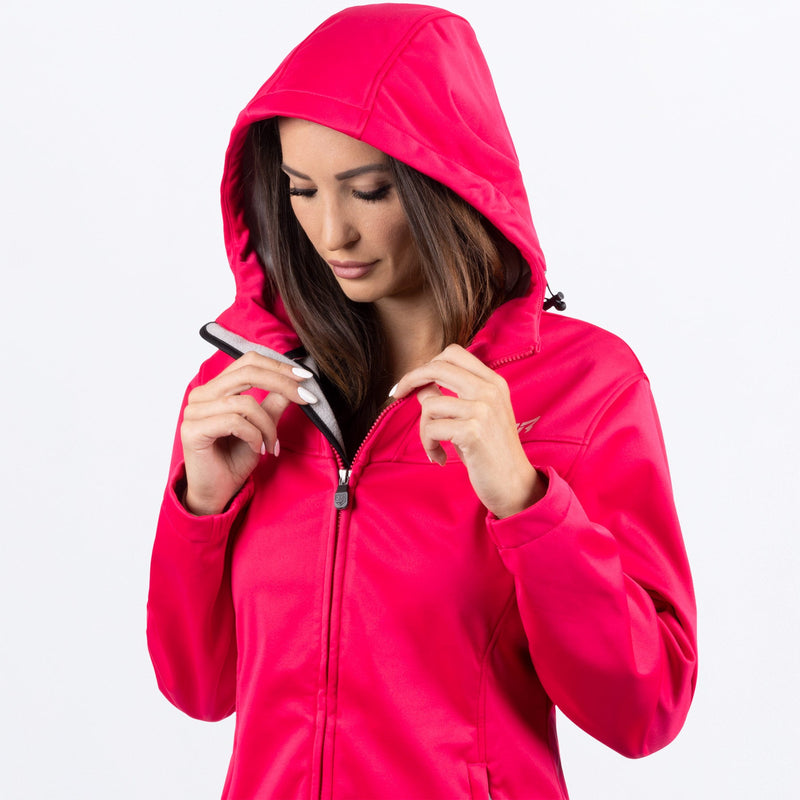 Chargez l'image dans la visionneuse de la galerie, RidgeSoftshell_Jacket_W_RazzCream_242200-_2801_Detail
