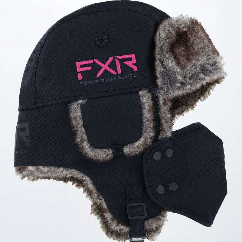 Chargez l'image dans la visionneuse de la galerie, Trapper_Hat_BlackE-Pink_221614-_1094_front
