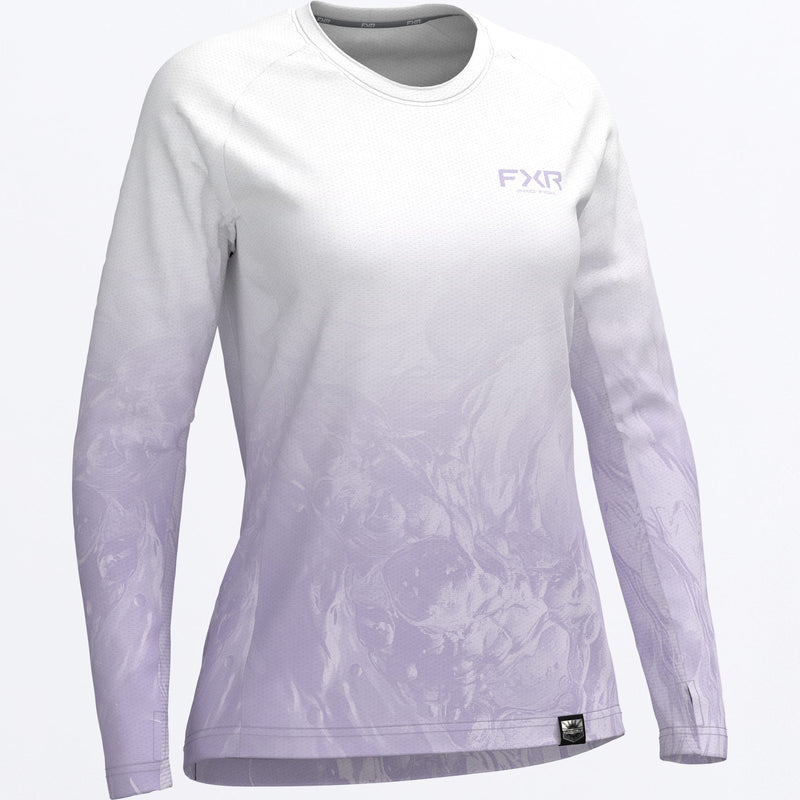 Chargez l'image dans la visionneuse de la galerie, WDerbyUndertowAirUPF_Longsleeve_LavenderWhite_SKU_262258-_8701_Front
