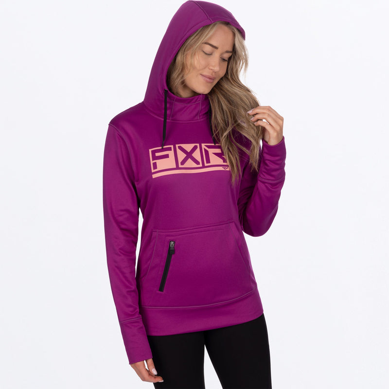 Chargez l'image dans la visionneuse de la galerie, PodiumTechPO_Hoodie_W_LtWineMelon_241215-_8593_side
