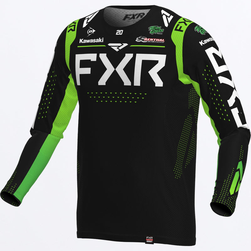 Chargez l'image dans la visionneuse de la galerie, TickleRaceReplica_MXJersey_BlkLime_243316-_1070_front
