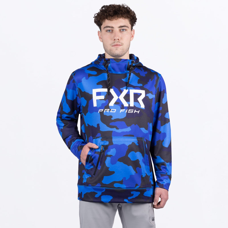 Chargez l'image dans la visionneuse de la galerie, ProFishTech_PO_Hoodie_M_BlueCamo_252037-_4100_front
