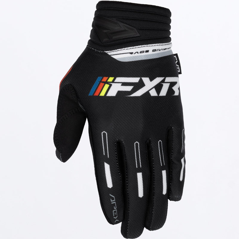 Chargez l'image dans la visionneuse de la galerie, ApexMX_Glove_BlackWhite_SKU_263403-_1001_Front
