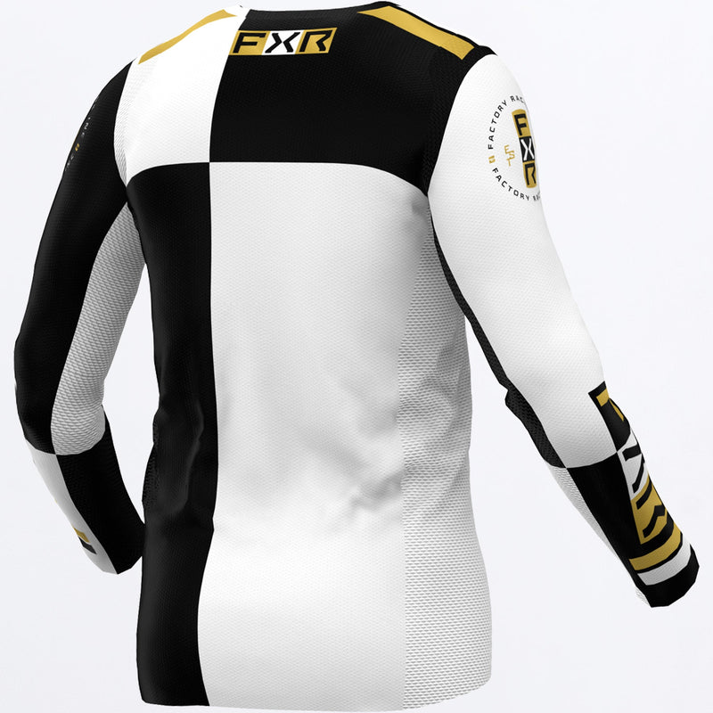 Chargez l'image dans la visionneuse de la galerie, PodiumProBattalion_MXJersey_WhiteBlk_243332-_0110_back
