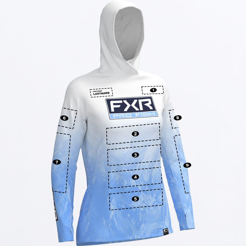 Chargez l'image dans la visionneuse de la galerie, WCustomDerbySwellAirUPFPO_Hoodie_MauiBlueWht_SKU_262261-_5901_Front
