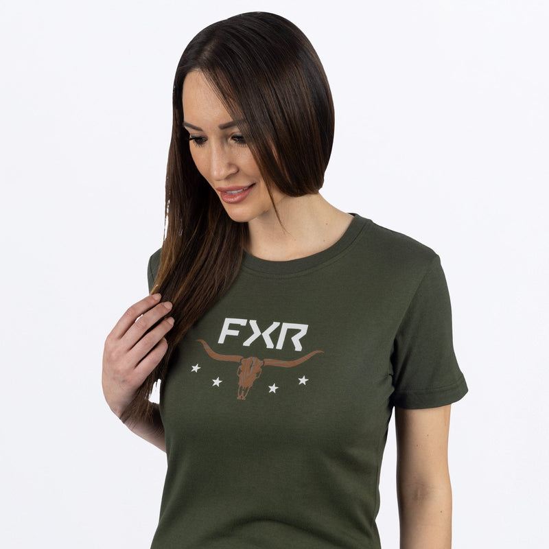 Chargez l'image dans la visionneuse de la galerie, AntlerPrem_TShirt_W_ArmyHeatherBone_241413-_7601_side
