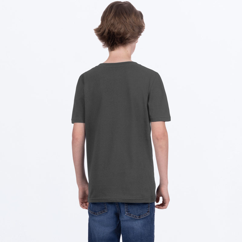 Chargez l'image dans la visionneuse de la galerie, YthRaceDivisionPremium_T-Shirt_AsphaltHeatherRed_SKU_262251-_0820_Extra
