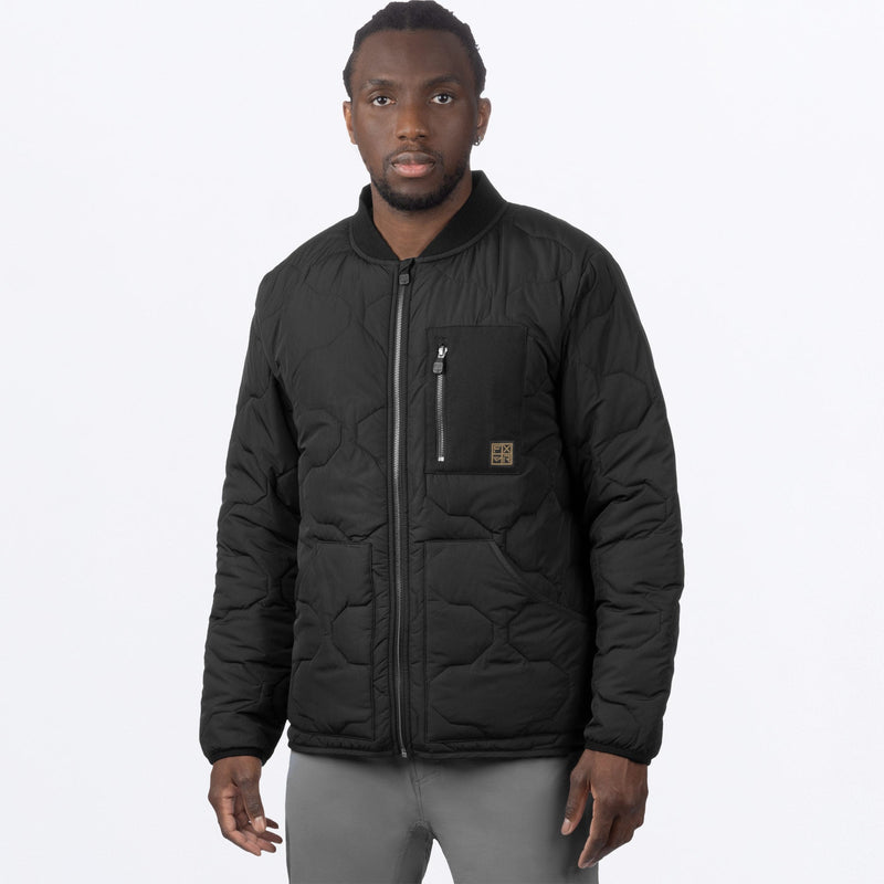 Chargez l'image dans la visionneuse de la galerie, UnisexRigQuilted_Jacket_Black_SKU_242034-_1000_Front
